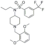 N-[1-(2,6-DIMETHOXYBENZYL)PIPERIDIN-4-YL]-N-PROPYL-3-(TRIFLUOROMETHYL)BENZENESULPHONAMIDE 结构式