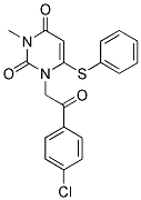4-CHLOROPHENYL (2,4-DIOXO-3-METHYL-6-PHENYLTHIO-1,2,3,4-TETRAHYDROPYRIMIDIN-1-YL)METHYL KETONE 结构式