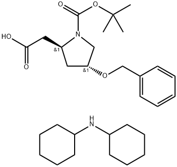 BOC-O-苄基-L-Β-高羟脯氨酸 二环己基铵盐 结构式
