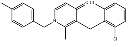 3-(2,6-DICHLOROBENZYL)-2-METHYL-1-(4-METHYLBENZYL)-4(1H)-PYRIDINONE 结构式