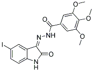 5-IODO-3-((3,4,5-TRIMETHOXYBENZOYL)HYDRAZIDYL)-2-OXOINDOLINE 结构式