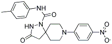 N-(4-METHYLPHENYL)-8-(4-NITROPHENYL)-3-OXO-1,2,8-TRIAZASPIRO[4.5]DECANE-1-CARBOXAMIDE 结构式