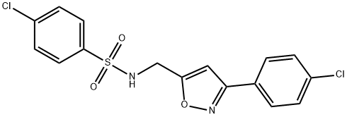 4-CHLORO-N-([3-(4-CHLOROPHENYL)-5-ISOXAZOLYL]METHYL)BENZENESULFONAMIDE 结构式