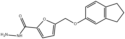 5-(二氢茚-5-氧基甲基)-呋喃-2-甲酰肼 结构式