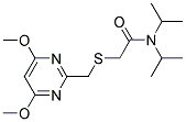 N,N-DIISOPROPYL-2-[[(4,6-DIMETHOXYPYRIMIDIN-2-YL)METHYL]THIO]ACETAMIDE 结构式