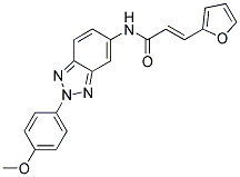 (2E)-3-(2-FURYL)-N-[2-(4-METHOXYPHENYL)-2H-1,2,3-BENZOTRIAZOL-5-YL]ACRYLAMIDE 结构式