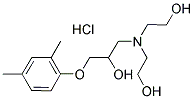 1-[BIS(2-HYDROXYETHYL)AMINO]-3-(2,4-DIMETHYLPHENOXY)PROPAN-2-OL HYDROCHLORIDE 结构式