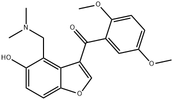 (2,5-DIMETHOXY-PHENYL)-(4-DIMETHYLAMINOMETHYL-5-HYDROXY-BENZOFURAN-3-YL)-METHANONE 结构式