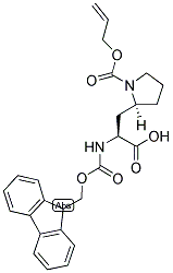 (2S,4S)-N-ALPHA-(9-FLUORENYLMETHYLOXYCARBONYL)-N'-ALLYLOXYCARBONYL-2-PYRROLIDINYLALANINE 结构式