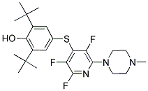 2,6-DITERT-BUTYL-4-(2,3,5-TRIFLUORO-6-(4-METHYLPIPERAZIN-1-YL)PYRIDIN-4-YLTHIO)PHENOL 结构式