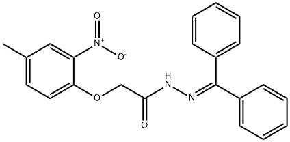 N'-(Diphenylmethylene)-2-(4-methyl-2-nitrophenoxy)acetohydrazide 结构式