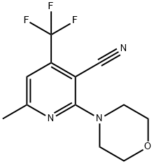 6-METHYL-2-MORPHOLINO-4-(TRIFLUOROMETHYL)NICOTINONITRILE 结构式
