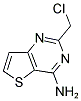 2-(CHLOROMETHYL)THIENO[3,2-D]PYRIMIDIN-4-AMINE 结构式