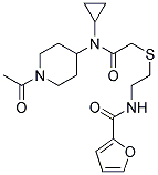 N-[2-((1-ACETYLPIPERIDIN-4-YL)CYCLOPROPYLAMINOACETYLTHIO)ETHYL]FURAN-2-CARBOXAMIDE 结构式