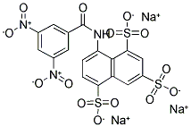 8-(3,5-DINITROPHENYLENE CARBONYLIMINO)-1,3,5-NAPHTHALENETRISULFONIC ACID, 3NA 结构式