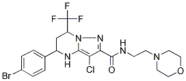 5-(4-Bromophenyl)-3-chloro-N-(2-morpholinoethyl)-7-(trifluoromethyl)-4,5,6,7-tetrahydropyrazolo[1,5-a]pyrimidine-2-carboxamide 结构式