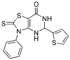 3-PHENYL-5-THIEN-2-YL-2-THIOXO-2,3,5,6-TETRAHYDRO[1,3]THIAZOLO[4,5-D]PYRIMIDIN-7(4H)-ONE 结构式