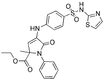 ETHYL 2-METHYL-5-OXO-1-PHENYL-4-(4-(N-THIAZOL-2-YLSULFAMOYL)PHENYLAMINO)-2,5-DIHYDRO-1H-PYRROLE-2-CARBOOXYLATE 结构式