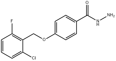 4-[(2-CHLORO-6-FLUOROBENZYL)OXY]BENZENECARBOHYDRAZIDE 结构式