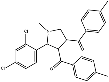 [2-(2,4-DICHLOROPHENYL)-1-METHYL-4-(4-METHYLBENZOYL)TETRAHYDRO-1H-PYRROL-3-YL](4-METHYLPHENYL)METHANONE 结构式