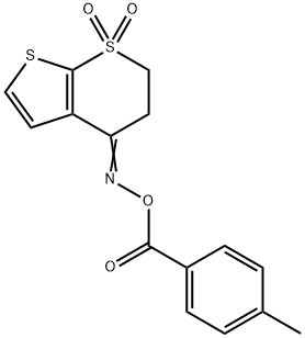 4-([(4-METHYLBENZOYL)OXY]IMINO)-3,4-DIHYDRO-1LAMBDA6-THIENO[2,3-B]THIOPYRAN-1,1(2H)-DIONE 结构式