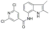 2,6-DICHLORO-N-(2,3-DIMETHYL-(1H)-INDOL-7-YL)PYRIDINE-4-CARBOXAMIDE 结构式