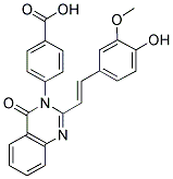 4-(2-[2-(4-HYDROXY-3-METHOXY-PHENYL)-VINYL]-4-OXO-4 H-QUINAZOLIN-3-YL)-BENZOIC ACID 结构式