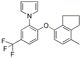 1-[2-[(7-METHYL-2,3-DIHYDRO-1H-INDEN-4-YL)OXY]-5-(TRIFLUOROMETHYL)PHENYL]-1H-PYRROLE 结构式