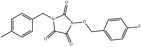 1-[(4-FLUOROBENZYL)OXY]-3-(4-METHYLBENZYL)-1H-IMIDAZOLE-2,4,5(3H)-TRIONE 结构式