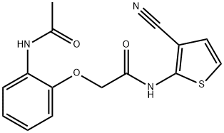 2-[2-(ACETYLAMINO)PHENOXY]-N-(3-CYANO-2-THIENYL)ACETAMIDE 结构式