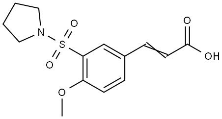 (2E)-3-[4-METHOXY-3-(PYRROLIDIN-1-YLSULFONYL)PHENYL]ACRYLIC ACID 结构式