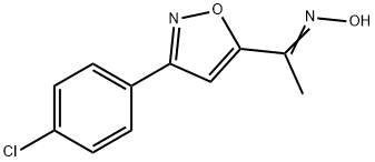 1-[3-(4-CHLOROPHENYL)-5-ISOXAZOLYL]-1-ETHANONE OXIME 结构式