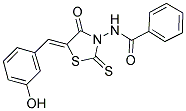 N-[(5Z)-5-(3-HYDROXYBENZYLIDENE)-4-OXO-2-THIOXO-1,3-THIAZOLIDIN-3-YL]BENZAMIDE 结构式