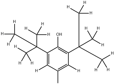 2,6-二(叔丁基-D9)-4-甲基(苯酚-3,5-D2) 结构式