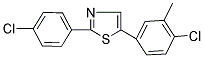 5-(4-CHLORO-3-METHYLPHENYL)-2-(4-CHLOROPHENYL)-1,3-THIAZOLE 结构式