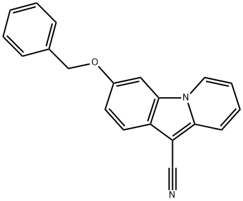 3-(BENZYLOXY)PYRIDO[1,2-A]INDOLE-10-CARBONITRILE 结构式