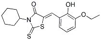 (5Z)-3-CYCLOHEXYL-5-(3-ETHOXY-2-HYDROXYBENZYLIDENE)-2-THIOXO-1,3-THIAZOLIDIN-4-ONE 结构式