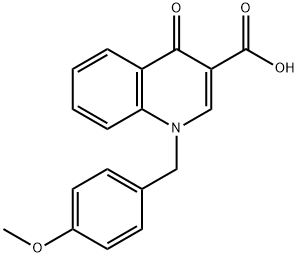 1-(4-甲氧基苄基)-4-氧代-1,4-二氢喹啉-3-羧酸 结构式