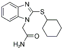 2-[2-(Cyclohexylthio)-1H-benzimidazol-1-yl]acetamide 结构式