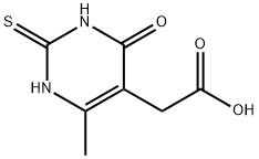 (6-羟基-4-甲基-2-硫羰基-1,2-二氢-嘧啶-5-基)-乙酸 结构式