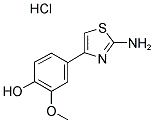 4-(2-AMINO-1,3-THIAZOL-4-YL)-2-METHOXYPHENOLHYDROCHLORIDE 结构式