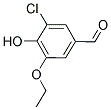 3-CHLORO-5-ETHOXY-4-HYDROXYBENZALDEHYDE 结构式