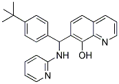 7-((4-TERT-BUTYLPHENYL)(PYRIDIN-2-YLAMINO)METHYL)QUINOLIN-8-OL 结构式