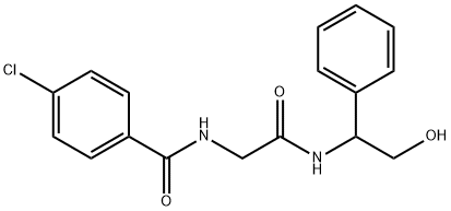 4-氯-N-(2-((2-羟基-1-苯基乙基)氨基)-2-氧乙基)苯甲酰胺 结构式