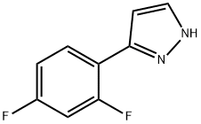 3-(2,4-二氟苯基)-1H-吡唑 结构式