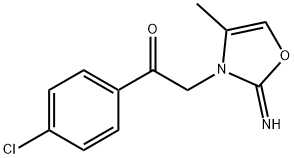 1-(4-CHLOROPHENYL)-2-[2-IMINO-4-METHYL-1,3-OXAZOL-3(2H)-YL]-1-ETHANONE 结构式