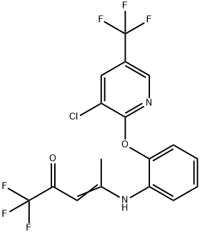 4-(2-([3-CHLORO-5-(TRIFLUOROMETHYL)-2-PYRIDINYL]OXY)ANILINO)-1,1,1-TRIFLUORO-3-PENTEN-2-ONE 结构式