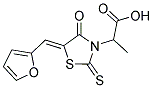 2-(5-FURAN-2-YLMETHYLENE-4-OXO-2-THIOXO-THIAZOLIDIN-3-YL)-PROPIONIC ACID 结构式