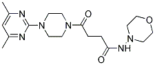 4-[4-(4,6-DIMETHYLPYRIMIDIN-2-YL)PIPERAZIN-1-YL]-N-MORPHOLINO-4-OXOBUTANAMIDE 结构式