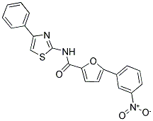5-(3-NITROPHENYL)-FURAN-2-CARBOXYLIC ACID (4-PHENYLTHIAZOL-2-YL)-AMIDE 结构式